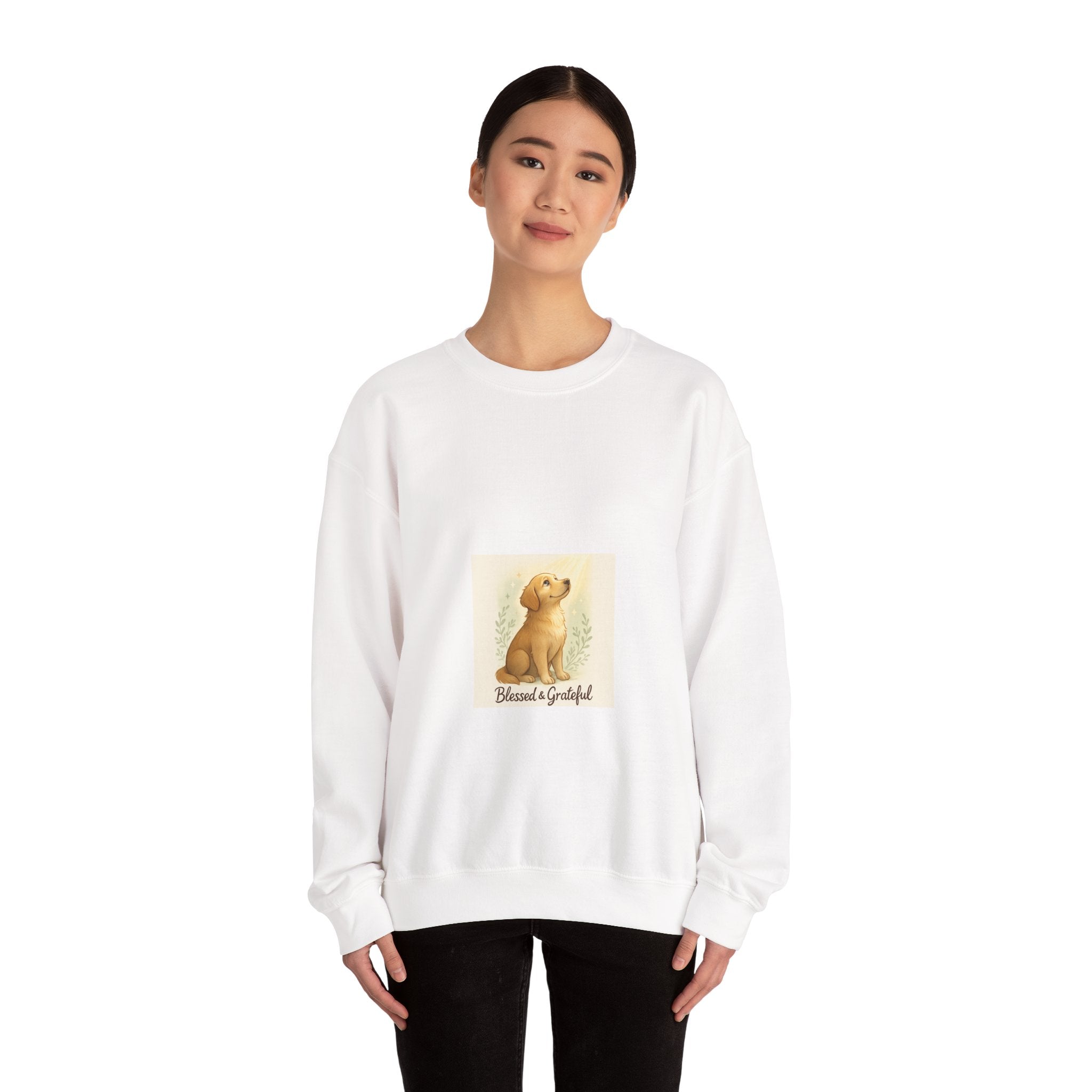 Grateful Puppy Sweatshirt | Cozy Unisex Crewneck for Dog Lovers, Gift for Pet Owners, Casual Wear